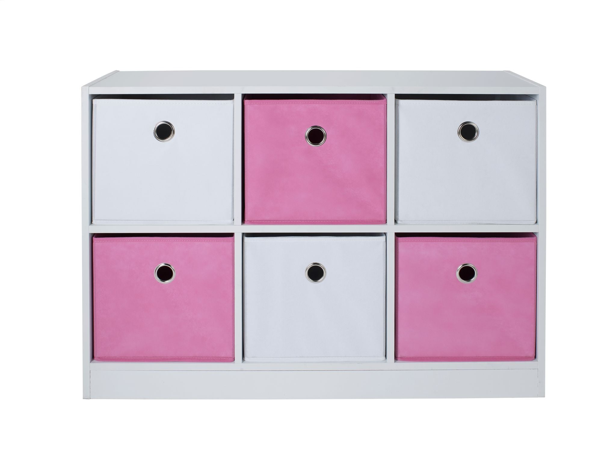 Jive 6 Cube Storage Drawers - Pink/White